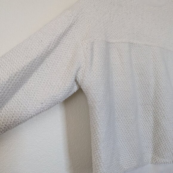 Marine Layer Women's Birdseye Bomber Jacket Natural Cream XL - Picture 8 of 11